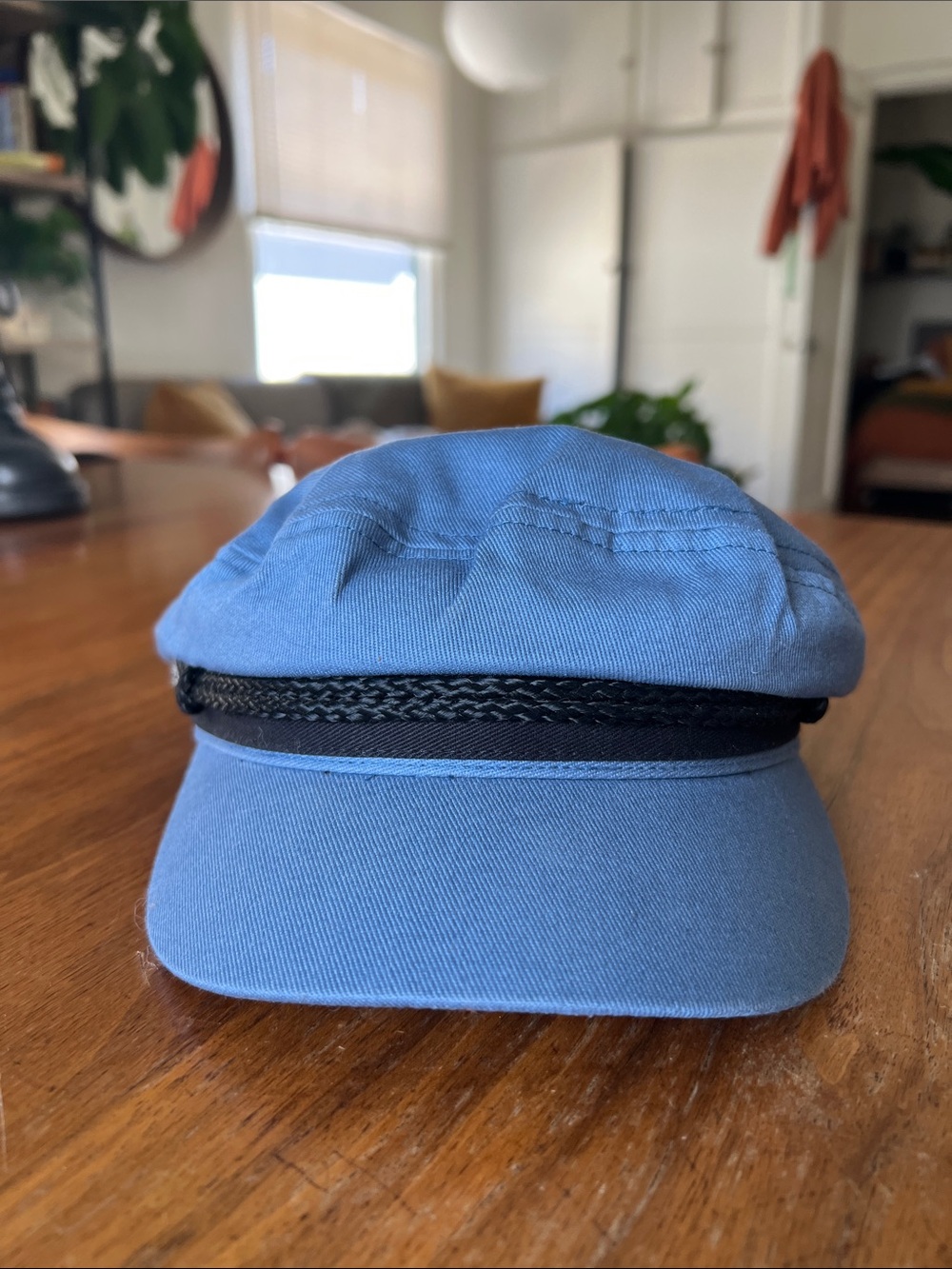 Straight to Hell - Light Blue Captain-Style Cap with Black Braid - Picture 2 of 4